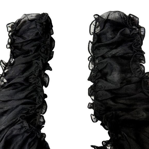 SKIMS‎ Romance Chiffon Crop Top Onyx 2X - Picture 6 of 12